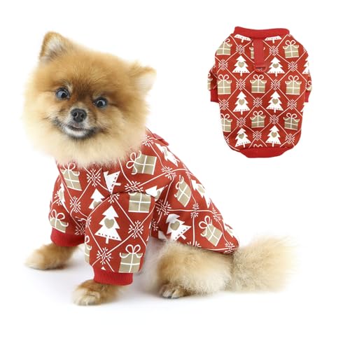 PAIDEFUL Hundekleidung für kleine Hunde, winddicht, warm, Fleece-Mantel, modische Haustierbekleidung, weiche Hunde-Sweatshirts, Katzen, Chihuahua, D-Ring, Rot, Größe XL PAIDEFUL Hundekleidung für kleine Hunde, winddicht, warm, Fleece-Mantel, modische Haustierbekleidung, weiche Hunde-Sweatshirts, Katzen, Chihuahua, D-Ring, Rot, Größe XL von PAIDEFUL