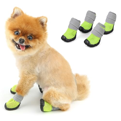 PAIDEFUL Hundeschuhe, kleine Hundeschuhe und Pfotenschutz, Sommer, heißer Gehweg, rutschfeste Sohle und rutschfestes Netzgewebe, atmungsaktiv, rutschfest, Welpenschuhchen für harte Böden, Spaziergänge PAIDEFUL Hundeschuhe, kleine Hundeschuhe und Pfotenschutz, Sommer, heißer Gehweg, rutschfeste Sohle und rutschfestes Netzgewebe, atmungsaktiv, rutschfest, Welpenschuhchen für harte Böden, Spaziergänge von PAIDEFUL