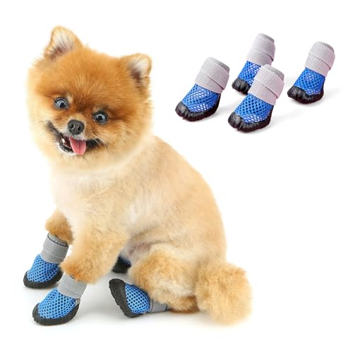 PAIDEFUL Hundeschuhe, kleine Hundeschuhe und Pfotenschutz, Sommer, heißer Gehweg, rutschfeste Sohle und rutschfestes Netzgewebe, atmungsaktiv, rutschfest, Welpenschuhchen für harte Böden, Spaziergänge PAIDEFUL Hundeschuhe, kleine Hundeschuhe und Pfotenschutz, Sommer, heißer Gehweg, rutschfeste Sohle und rutschfestes Netzgewebe, atmungsaktiv, rutschfest, Welpenschuhchen für harte Böden, Spaziergänge von PAIDEFUL