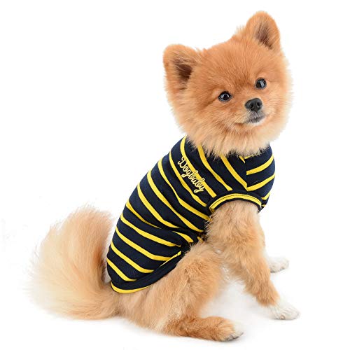 PAIDEFUL Kleidung für kleine Hunde, Katzen, Jungen, Mädchen, Sommer, klassisch, gestreift, atmungsaktiv, Baumwolle, ärmellos, Chihuahua, Yorkshire PAIDEFUL Kleidung für kleine Hunde, Katzen, Jungen, Mädchen, Sommer, klassisch, gestreift, atmungsaktiv, Baumwolle, ärmellos, Chihuahua, Yorkshire von PAIDEFUL
