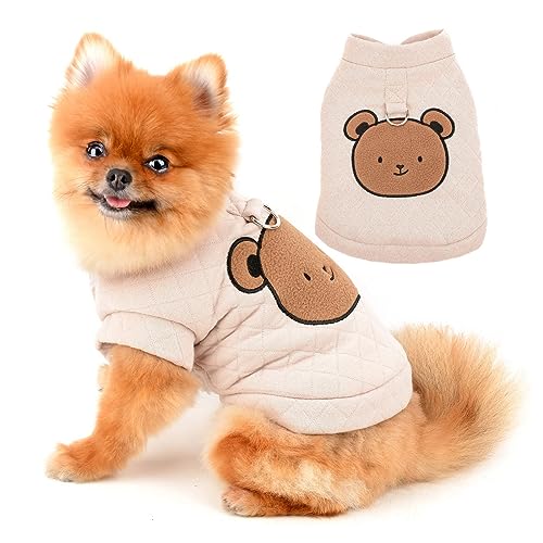 PAIDEFUL Kleine Hundeweste Winterbär Fleece gefüttert Mantel D-Ring Welpenkleidung Warme Jacke Weich Bequem Katzen Kostüm Indoor Outdoor Khaki, S PAIDEFUL Kleine Hundeweste Winterbär Fleece gefüttert Mantel D-Ring Welpenkleidung Warme Jacke Weich Bequem Katzen Kostüm Indoor Outdoor Khaki, S von PAIDEFUL