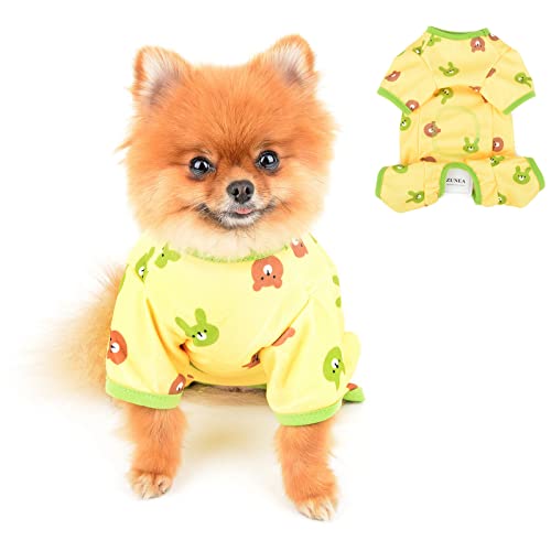 PAIDEFUL Overall für kleine Hunde, Frühling und Sommer, Ganzkörper, weich, bequem, Pyjama, Hundekleidung, gemütlich, Gelb, S PAIDEFUL Overall für kleine Hunde, Frühling und Sommer, Ganzkörper, weich, bequem, Pyjama, Hundekleidung, gemütlich, Gelb, S von PAIDEFUL