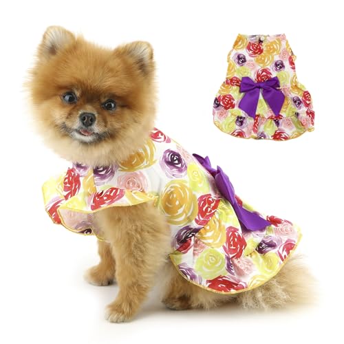 PAIDEFUL Valentinstagskleid für kleine Hunde, süß, bedruckt, Welpen, Schleife, Rock, Hunde-Kostüm, weich, leicht, Haustierbekleidung, Chihuahua, Prinzessinnenkleidung, Katzen-Outfits mit Knopf, PAIDEFUL Valentinstagskleid für kleine Hunde, süß, bedruckt, Welpen, Schleife, Rock, Hunde-Kostüm, weich, leicht, Haustierbekleidung, Chihuahua, Prinzessinnenkleidung, Katzen-Outfits mit Knopf, von PAIDEFUL