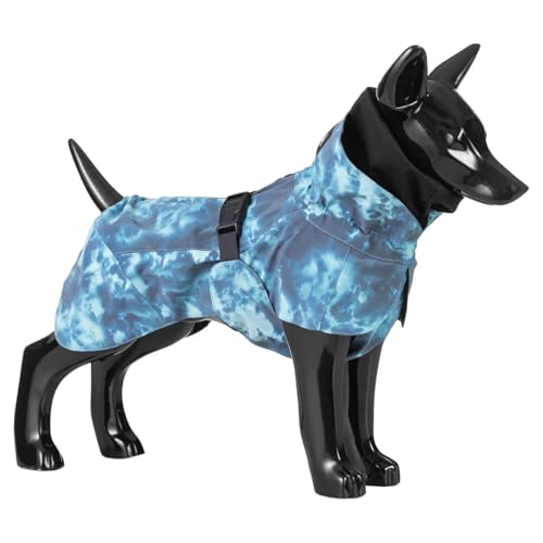 Hunde Regenmantel leicht & reflektierend Visibility Raincoat Lite“ Petrol dye (Rückenlänge: 45 cm) von PAIKKA