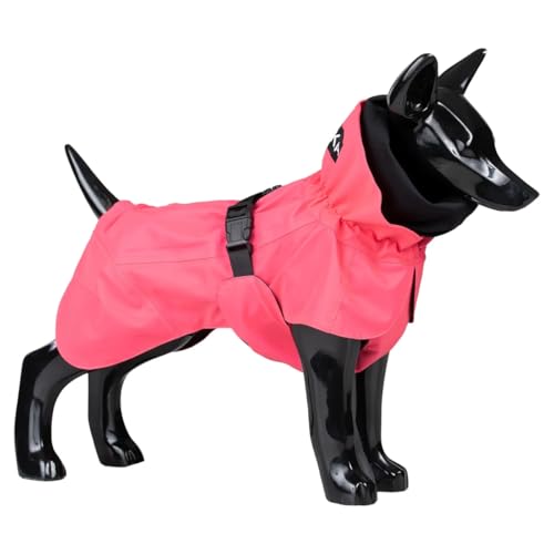 Hunde Regenmantel leicht & reflektierend Visibility Raincoat Lite pink (Rückenlänge: 30 cm) von PAIKKA