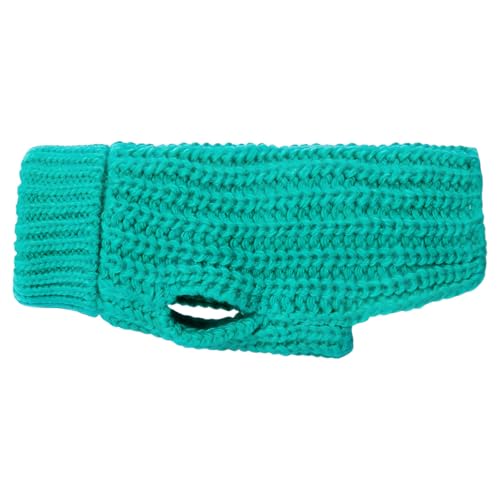 Hunde Strickpullover Handmade Knit Sweater Green (Rückenlänge: 40 cm) von PAIKKA