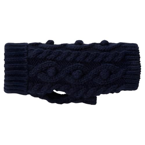 Hunde Strickpullover Handmade Knit Sweater Navy (Rückenlänge: 40 cm) von PAIKKA
