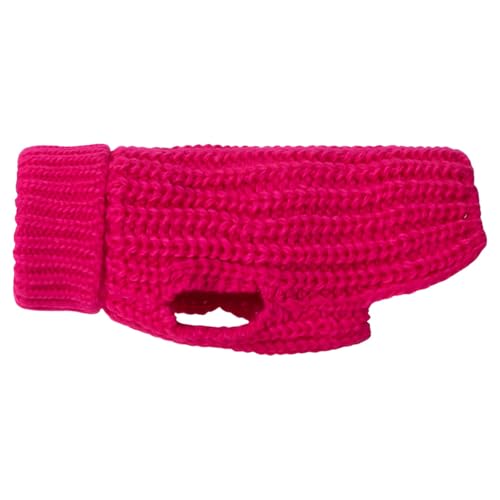 Hunde Strickpullover Handmade Knit Sweater hot pink (Rückenlänge: 45 cm) von PAIKKA