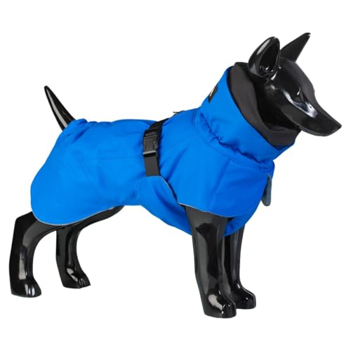 Hunde Winter-Jacke reflektierend Visibility blau/Indigo (Rückenlänge: 20 cm) von PAIKKA