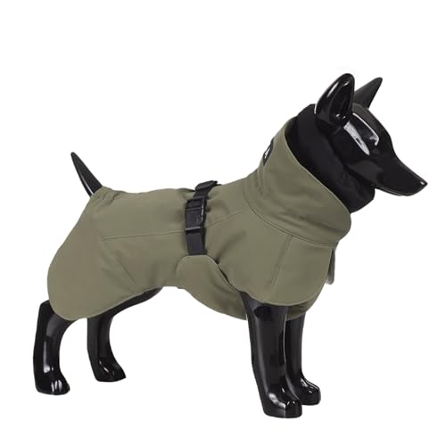 Hunde Winter-Jacke reflektierend Visibility grün (Rückenlänge: 25 cm) von PAIKKA