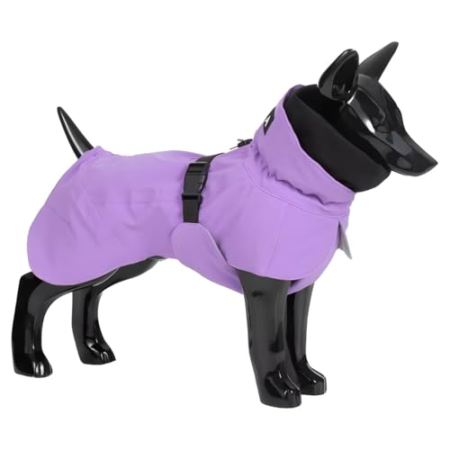 Hunde Winter-Jacke reflektierend Visibility lila (Rückenlänge: 45 cm) von PAIKKA