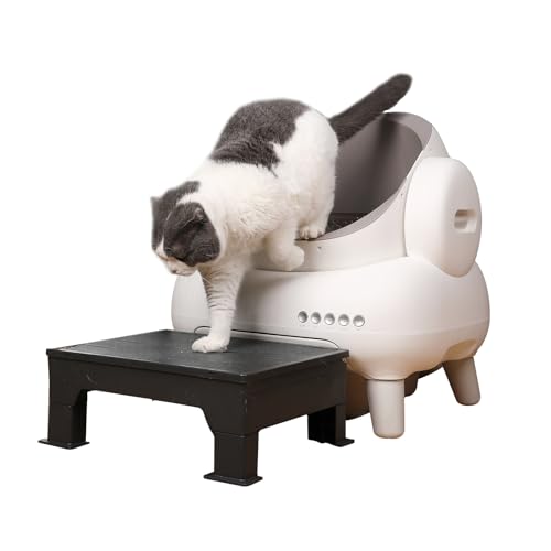 PAKEWAY Katzenrampe für Katzentoilette, Verstellbare Erhöhte Katzentoilette Step, für Automatische Katzentoiletten & Hocheingang Katzentoiletten - Ideal für Kleine & Ältere Katzen von PAKEWAY