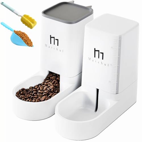 Marchul Automatischer Futterspender für kleine und mittelgroße Haustiere, 3,8 L, Reisefutterspender und Wasserspender für Hunde, Katzen, Haustiere von Marchul