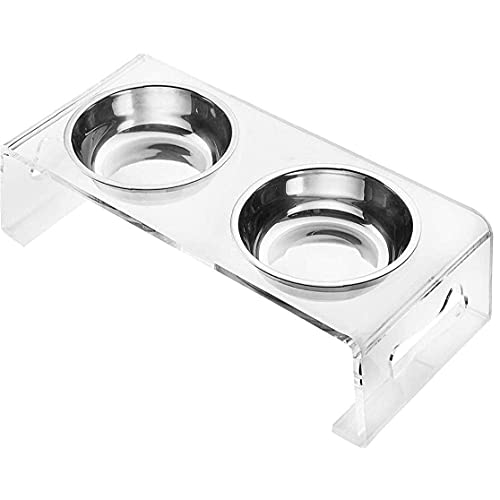 Acrylic pet Feeding Stainless Steel Bowl [Carton] von PAKEY