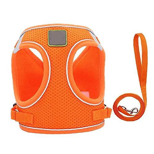 Dog Harnesses Adjustable Dog Vest Harness with Reflective Strap for Cats Pets Orange M von PAKEY