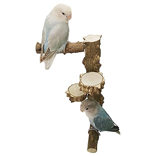 Parrot Perches Natural Wooden Bird Stand Sticks Paw Grinding Stick Parrot Perches Stand for Small Medium Birds von PAKEY