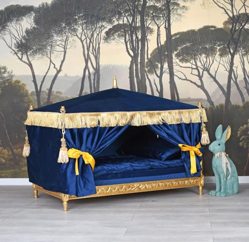 Hundebett Blau Katzenbett Himmelbett Hundekissen Antik Tierbett mit Decke cat1007 Palazzo Exklusiv Hundebett Blau Katzenbett Himmelbett Hundekissen Antik Tierbett mit Decke cat1007 Palazzo Exklusiv von PALAZZO INT