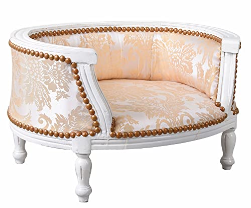 Hundebett Barock Hundesofa 70cm Holz Creme Bett für Mops & Bully cat700d27 Palazzo Exklusiv Hundebett Barock Hundesofa 70cm Holz Creme Bett für Mops & Bully cat700d27 Palazzo Exklusiv von PALAZZO INT