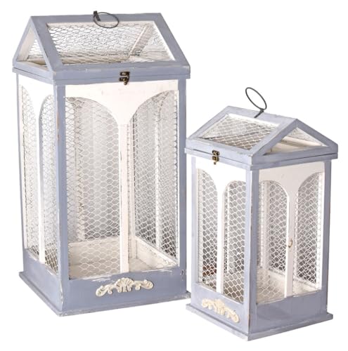 Zwei Vogelhäuser Dekokäfig Vogelläfig Shabby Chic Drahthaube Voliere sod005 Palazzo Exclusiv Zwei Vogelhäuser Dekokäfig Vogelläfig Shabby Chic Drahthaube Voliere sod005 Palazzo Exclusiv von PALAZZO INT