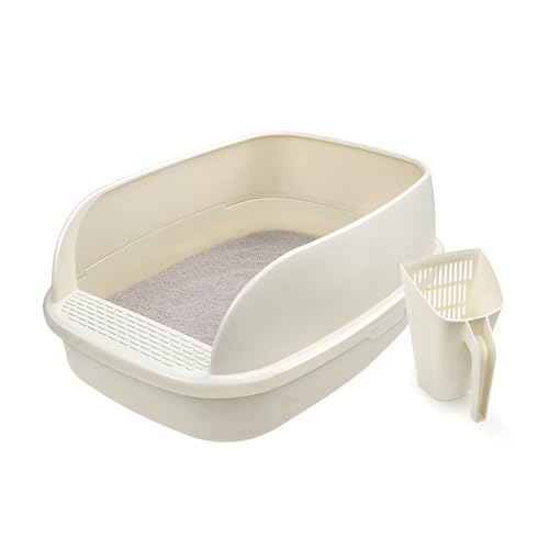 Große, Halbgeschlossene Katzentoilette, Spritzwassergeschützte Katzentoilette, Glatte Und Abwaschbare Oberfläche Große, Halbgeschlossene Katzentoilette, Spritzwassergeschützte Katzentoilette, Glatte Und Abwaschbare Oberfläche von PALE