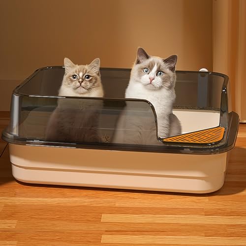Große Katzentoilette, Halbgeschlossene Katzentoilette, Herausnehmbare Katzentoilette, PP-Material, Erhöhtes Gehäuse Zur Verhinderung Von Spritzern Große Katzentoilette, Halbgeschlossene Katzentoilette, Herausnehmbare Katzentoilette, PP-Material, Erhöhtes Gehäuse Zur Verhinderung Von Spritzern von PALE