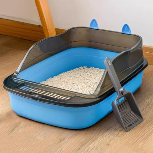 Halbgeschlossene Katzentoilette, Katzentoilette Aus Kunststoff, Extragroße Katzentoilette Mit Streuschaufel, Erhöhter Zaun Halbgeschlossene Katzentoilette, Katzentoilette Aus Kunststoff, Extragroße Katzentoilette Mit Streuschaufel, Erhöhter Zaun von PALE