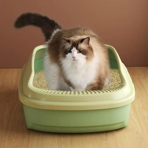 Halbgeschlossene Katzentoilette, Mittelgroße Katzentoilette, Katzentoilette for Kätzchen, Spritzwassergeschützt, Geeignet for Katzen Mit Einem Gewicht Unter 5 Kg Halbgeschlossene Katzentoilette, Mittelgroße Katzentoilette, Katzentoilette for Kätzchen, Spritzwassergeschützt, Geeignet for Katzen Mit Einem Gewicht Unter 5 Kg von PALE
