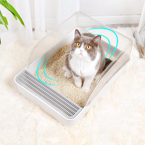 Plastic Litter Pan, Litter Box, Semi-Closed with Scoop, Removable Rim, Raised Fence Plastic Litter Pan, Litter Box, Semi-Closed with Scoop, Removable Rim, Raised Fence von PALE