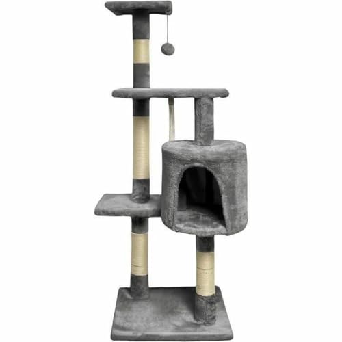 Kratzbaum für Katzen, Paloma Dunkelgrau, Polyester, Plüsch, Holz, 1 Stück, Marke: Paloma - EAN: 3619995143813 von Paloma