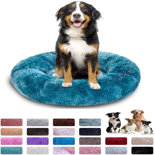 PAMEENCOS Hundebett Mit Waschbarem Bezug Hundebett Grosse Hunde Hundebett Mittelgroße Hunde Hundekissen Kleine Hunde Hundekorb Katzenbett Hundekörbchen (50cm,Dark Coffee) von PAMEENCOS