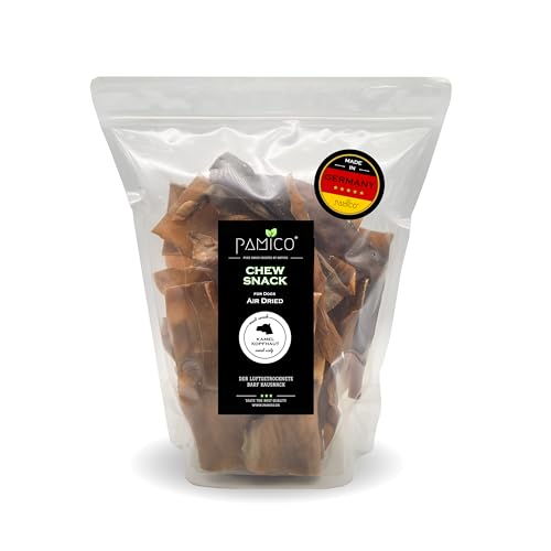 Luftgetrocknete Kamel Kopfhaut für Hunde, 1 kg Belohnung-Snack getreidefrei, Deutsche Herstellung, Leckerli Hundekauartikel ohne Chemie, Qualität Kauartikel große Hunde Luftgetrocknete Kamel Kopfhaut für Hunde, 1 kg Belohnung-Snack getreidefrei, Deutsche Herstellung, Leckerli Hundekauartikel ohne Chemie, Qualität Kauartikel große Hunde von PAMICO