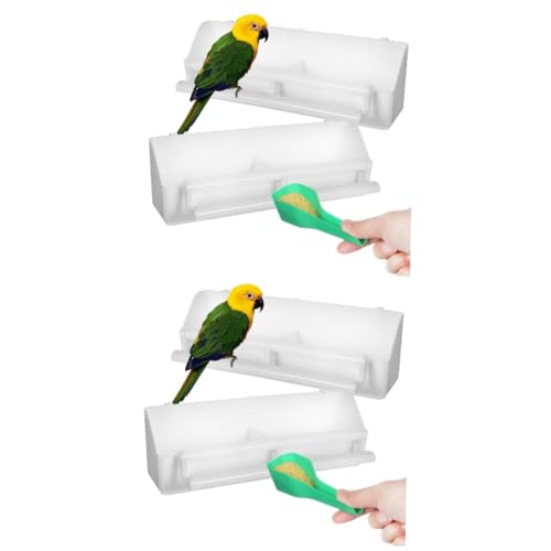 PAMINGONO 2sätze Vogel Futterspender Mit Zwei Fächern Robuste Futter Und Wasserschale Für Käfige Einfache Befestigung Langlebige Konstruktion Für Wellensittiche Und Kanarienvögel PAMINGONO 2sätze Vogel Futterspender Mit Zwei Fächern Robuste Futter Und Wasserschale Für Käfige Einfache Befestigung Langlebige Konstruktion Für Wellensittiche Und Kanarienvögel von PAMINGONO