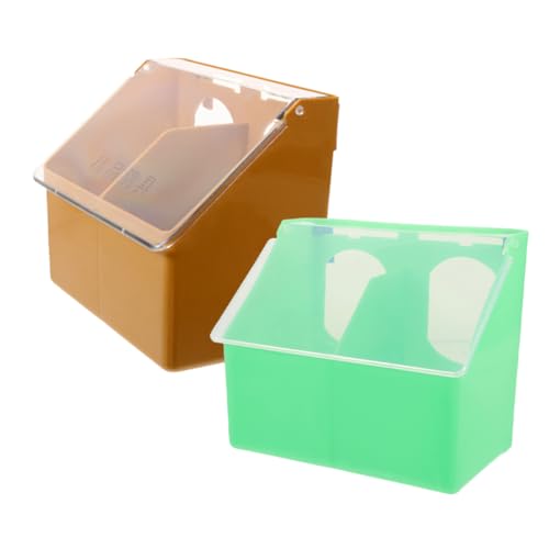 PAMINGONO 2 Stück Hängebox, Trog, Wachtelfutterspender, Vogelfütterungswerkzeug, Vogelfutterspender, Stabile Futterschale, Taubenfutterspender, Vogelfutterhalter, Vogelkäfig Futterspender, von PAMINGONO