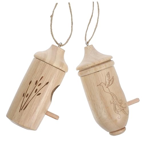 PAMINGONO 2 Stück Kolibri Hausnest Für Kolibri, Vogelnest Dekoration, Kleines Vogel Kolibri Nest, Park Vogelhaus, Hölzernes Kolibri Nest, Hölzernes Vogelnest, Holz Kolibri Nest von PAMINGONO