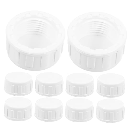 PAMINGONO Robuste Endkappenverschraubungen aus PVC-Rohr 20 Stück auslaufsichere Bolzenkappenabdeckungen aus Vinyl für runde Rohre 3/4 Zoll Standard-Gewinde-Endstopfen von PAMINGONO