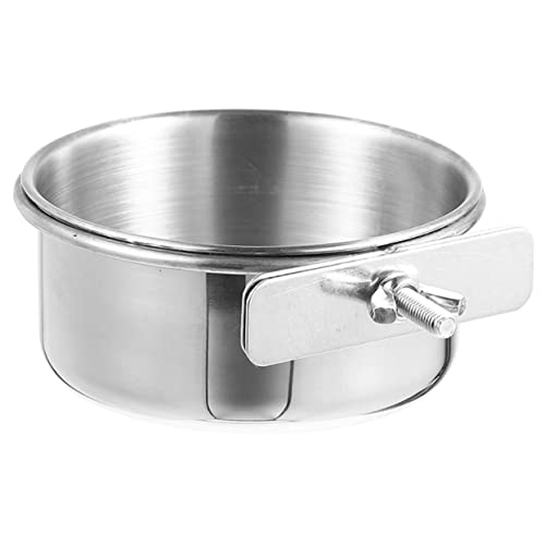 PAMINGONO 2 Stücke Edelstahl Vogel Feeder Dish Papagei Lebensmittel Schüssel Fütterung Coop Tasse Für Käfig Auto Vogel Feeder Cup von PAMINGONO