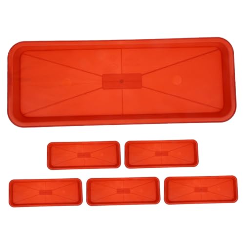 PAMINGONO 6-teilige Pflanzenuntersetzer Pp-Material Blumentopfschalen Für Die Entwässerung Von Zimmerpflanzen Design Ziegelrot von PAMINGONO