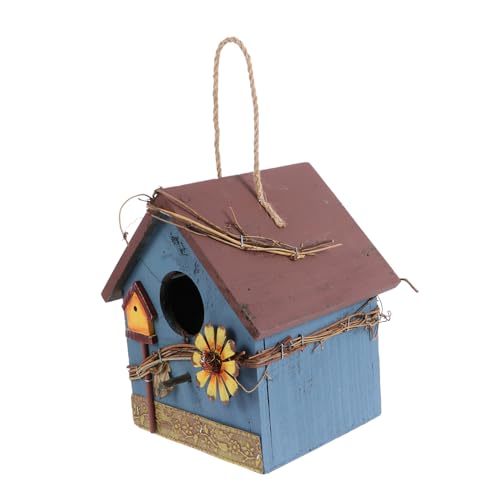PAMINGONO Hängendes Holz Vogelhaus Für Papageien Outdoor Futterspender Und Garten Dekoration Für Vögel Für Garten Und Terrasse Kreative Gestaltung Mit Haken Installieren Um Wildvögel PAMINGONO Hängendes Holz Vogelhaus Für Papageien Outdoor Futterspender Und Garten Dekoration Für Vögel Für Garten Und Terrasse Kreative Gestaltung Mit Haken Installieren Um Wildvögel von PAMINGONO