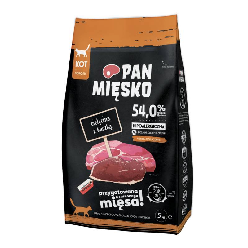 Pan Mięsko Cat Kalb mit Ente Medium - Sparpaket: 2 x 5 kg von PAN MIĘSKO