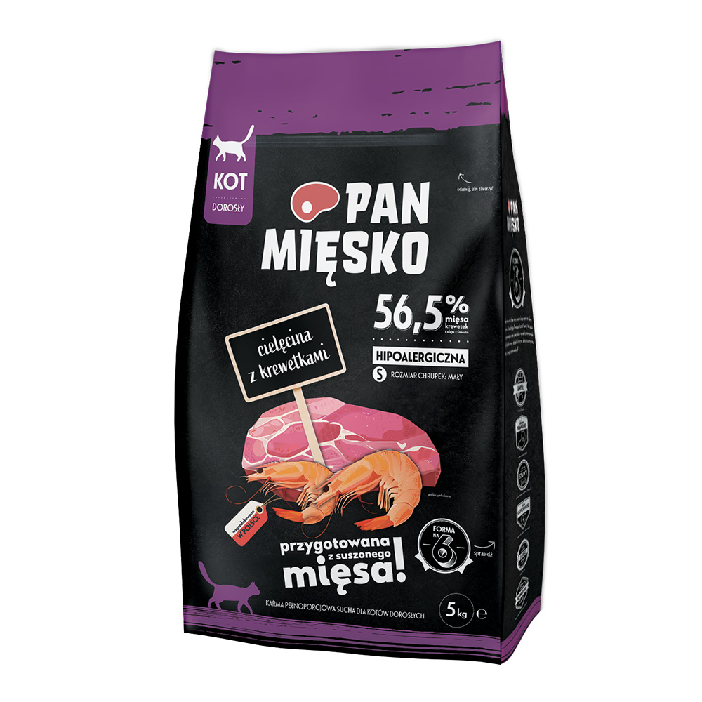Pan Mięsko Cat Kalb mit Garnelen Small - 5 kg von PAN MIĘSKO
