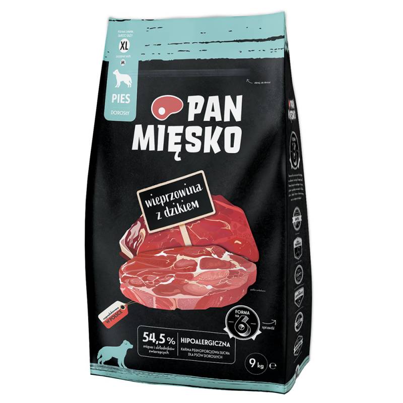 Pan Mięsko XL Schwein mit Wildschwein - Sparpaket: 2 x 9 kg von PAN MIĘSKO