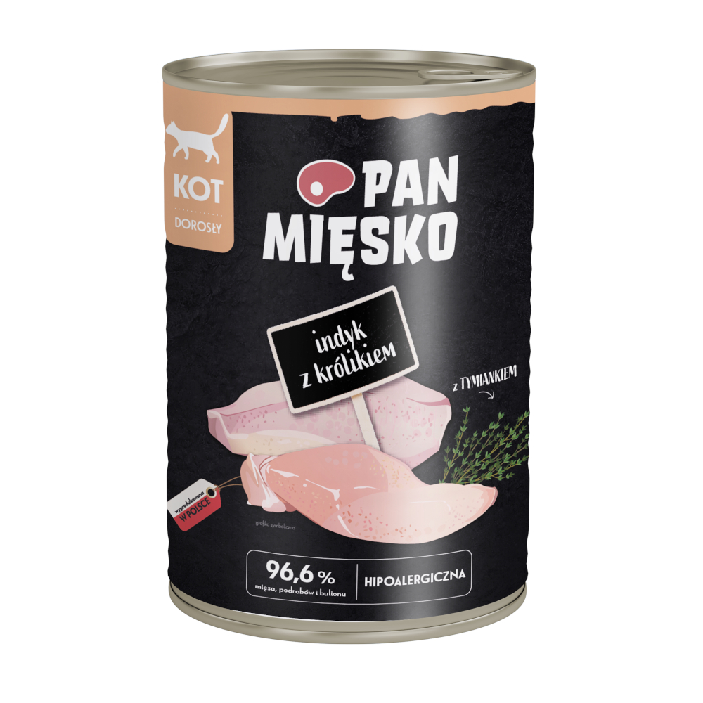 Sparpaket Pan Mięsko Cat 24 x 400 g - Truthahn mit Kaninchen Sparpaket Pan Mięsko Cat 24 x 400 g - Truthahn mit Kaninchen von PAN MIĘSKO