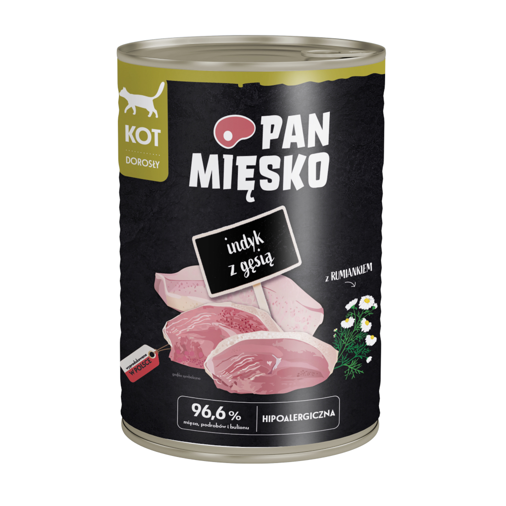Sparpaket Pan Mięsko Cat 36 x 400 g - Truthahn mit Gans Sparpaket Pan Mięsko Cat 36 x 400 g - Truthahn mit Gans von PAN MIĘSKO