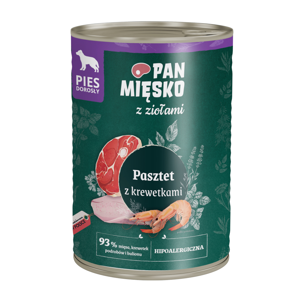 Sparpaket Pan Mięsko Dog 24 x 400 g - Pastete mit Garnelen Sparpaket Pan Mięsko Dog 24 x 400 g - Pastete mit Garnelen von PAN MIĘSKO