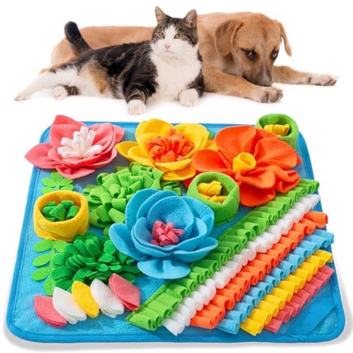 PANTIDE Rutschfeste Schnüffelmatte für Hunde, Haustiere, langsames Füttern, Trainingsmatte, interaktives Fütterungsspiel, Puzzle-Spielzeug für Langeweile, Stressabbau, geistige Stimulation, Leckereien von PANTIDE