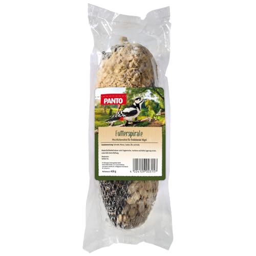 PANTO® Vogelfutter Futterspirale Nuss mit Erdnüssen, Sonnenblumen und Einer Flockenmischung 420g von PANTO