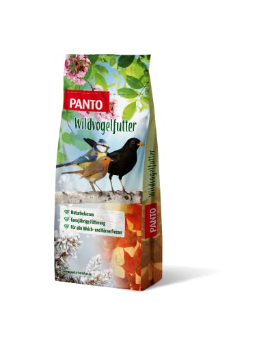 PANTO Fettfutter für Wildvögel 20 kg – energiereiches Vogel Fettfutter mit Erdnüssen, Getreide & Früchten, ganzjähriges Wildvogelfutter für Körner- und Weichfresser von PANTO