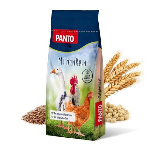 PANTO Hühnerfutter Milbenrein 10 kg – gekörntes Alleinfuttermittel 3 mm mit natürlicher Milbenabwehr, Vitaminen & Omega-3 für Hühner, Enten, Gänse & Puten von PANTO
