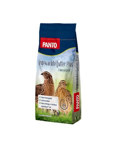 PANTO Legewachtel Plus 10 kg – gekörntes Wachtelfutter (2 mm) für optimale Legeleistung, Alleinfuttermittel für Legewachteln, Geflügelfutter von PANTO