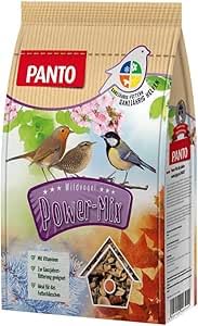 PANTO Wildvogelfutter Power Mix – 1,7 kg Vogelfutter für Futterhäuschen, Streufutter für Vögel mit Sonnenblumenkernen, Erdnüssen, Rosinen, Getreideflocken PANTO Wildvogelfutter Power Mix – 1,7 kg Vogelfutter für Futterhäuschen, Streufutter für Vögel mit Sonnenblumenkernen, Erdnüssen, Rosinen, Getreideflocken von PANTO